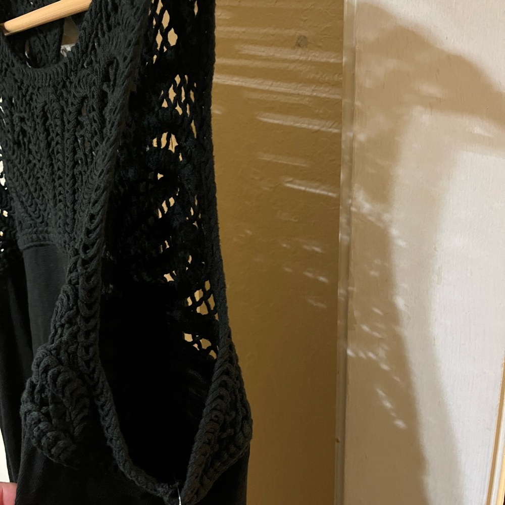 NWT J.JILL : Black Embroidered Halter Maxi Dress - Picture 12 of 13